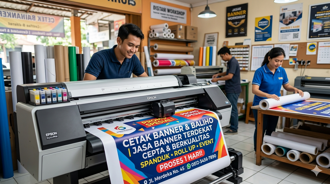 Jasa Banner Terdekat Profesional: Panduan Lengkap Memilih Desainer Grafis Terbaik untuk Promosi Efektif Anda